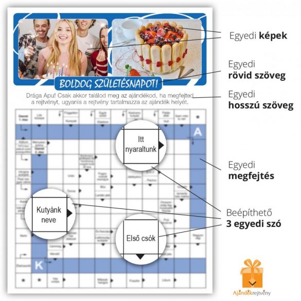 Ajándékrejtvény, a legtutibb meglepetés!